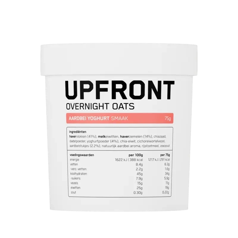 Upfront Overnight oats aardbei yoghurt smaak
