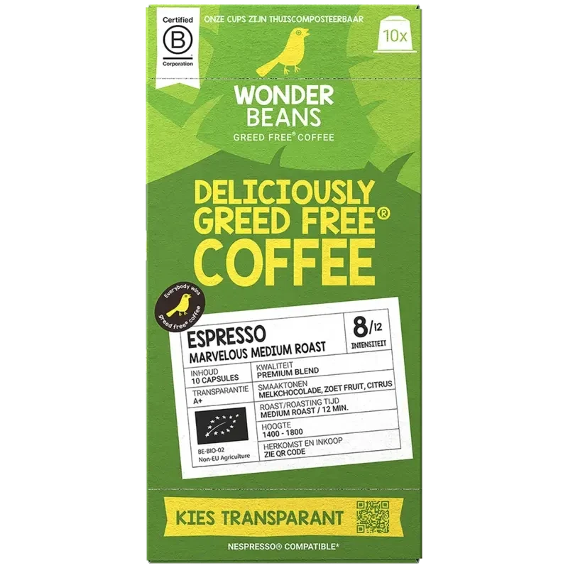 WonderBeans Espresso marvelous medium roast capsules