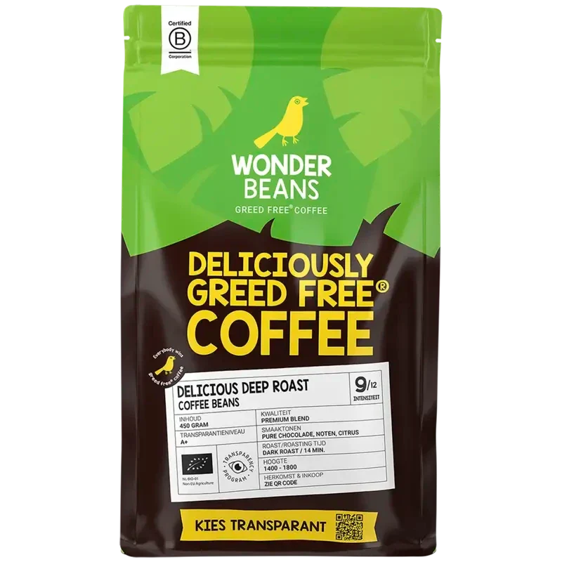 WonderBeans Delicious deep roast coffee beans