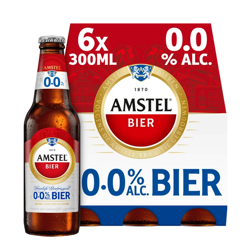 Amstel Pilsener 0.0 bier fles