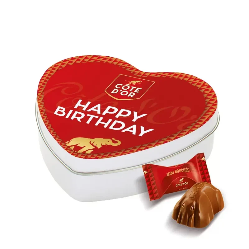 Côte d'Or Mini Bouchée geschenkdoos hartje "Happy birthday" - 85g