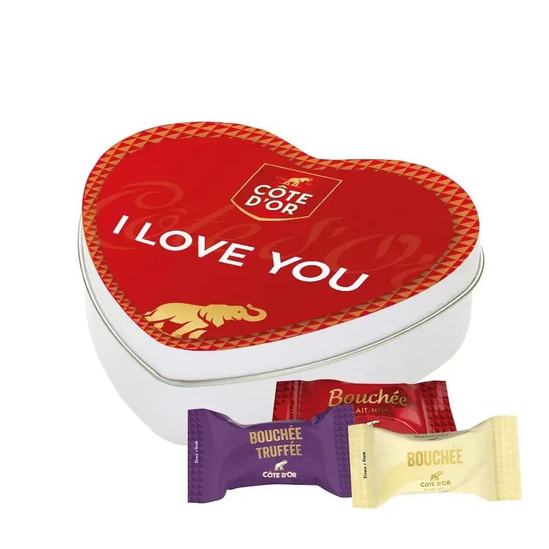 Côte d'Or Bouchée Mix - tinnen hartje "I love you" - 91g