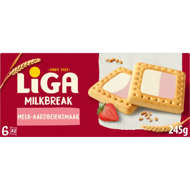 Liga Milkbreak melk aardbeiensmaak