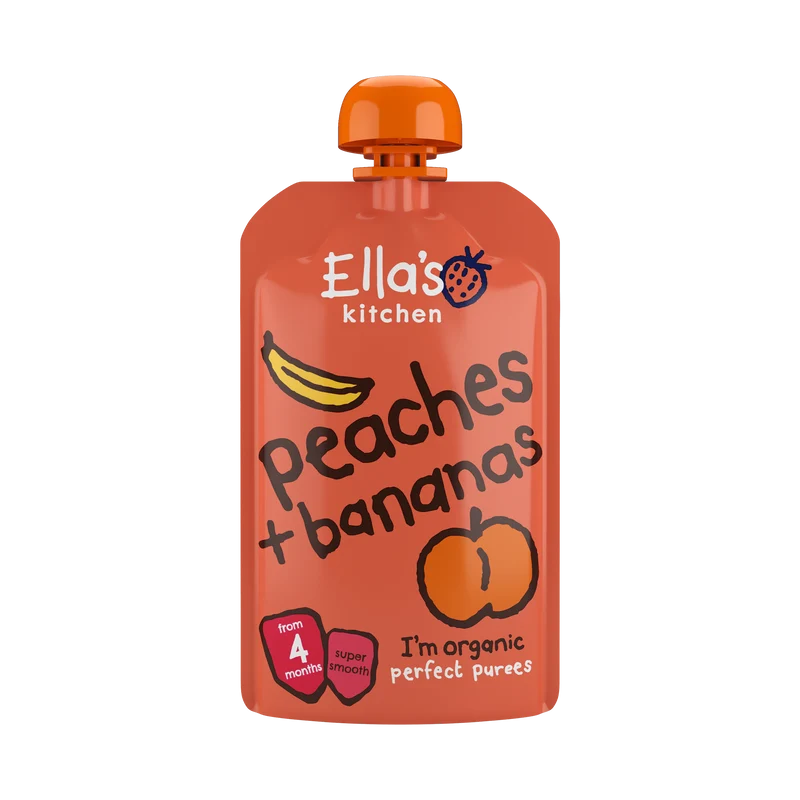 Ella's Kitchen Knijpfruit perzik + banaan 4m+