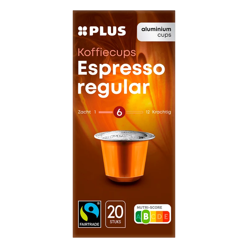 Koffiecups espresso regular Fairtrade