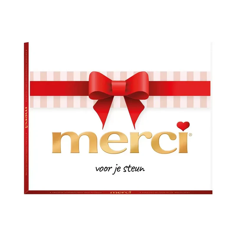 merci voor je steun - merci Finest Selection Assorti chocolade - 8 smaken - 250g
