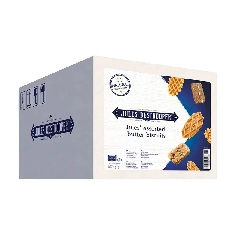 Jules Destrooper Assorted Butter Biscuits - 4 variëteiten - 300 stuks - 1674g