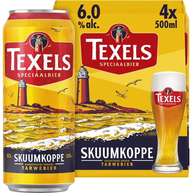 Texels Skuumkoppe bier blik
