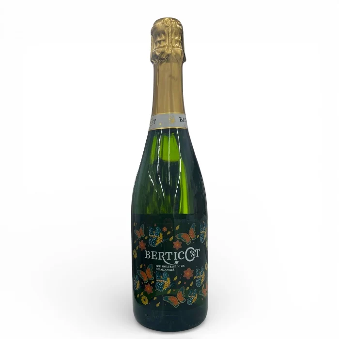 Berticot Sparkling Sec 0% – Alcoholvrije Mousserende Wijn uit Sud-Ouest, Frankrijk – Fris en Fruitig