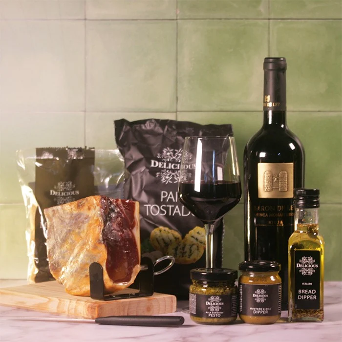 Wijncadeau Iberico Prestige met Rioja en Jamón Reserva Duroc