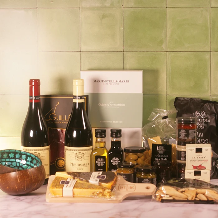 Geschenkbox Luxe Genieten – Exclusief Wijngeschenk met Bourgogne, Delicatessen en Marie-Stella-Maris