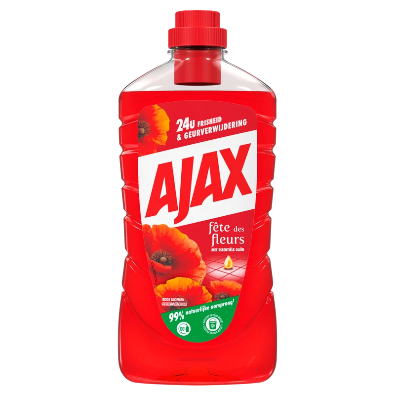 Ajax Allesreiniger rode bloemen