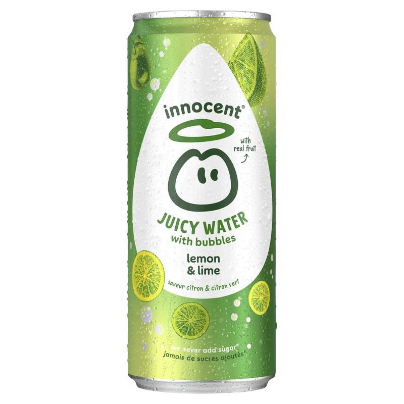 Innocent Juicy water with bubbles lemon & lime