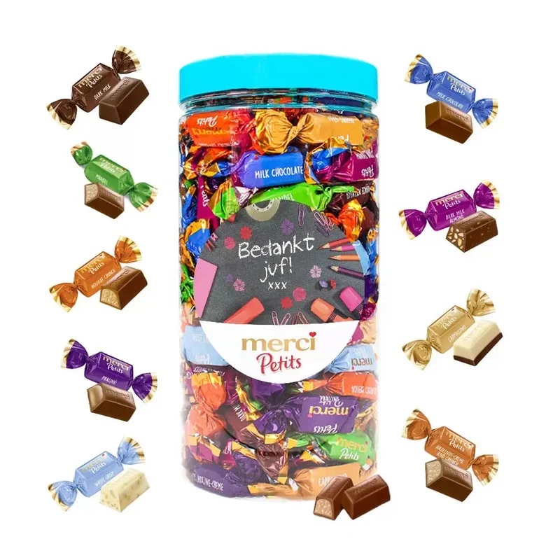 merci Petits chocolade - "Bedankt juf" - 700g