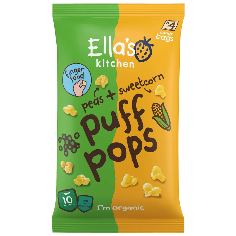 Ella's Kitchen Puff pops erwt + maïs 10m+