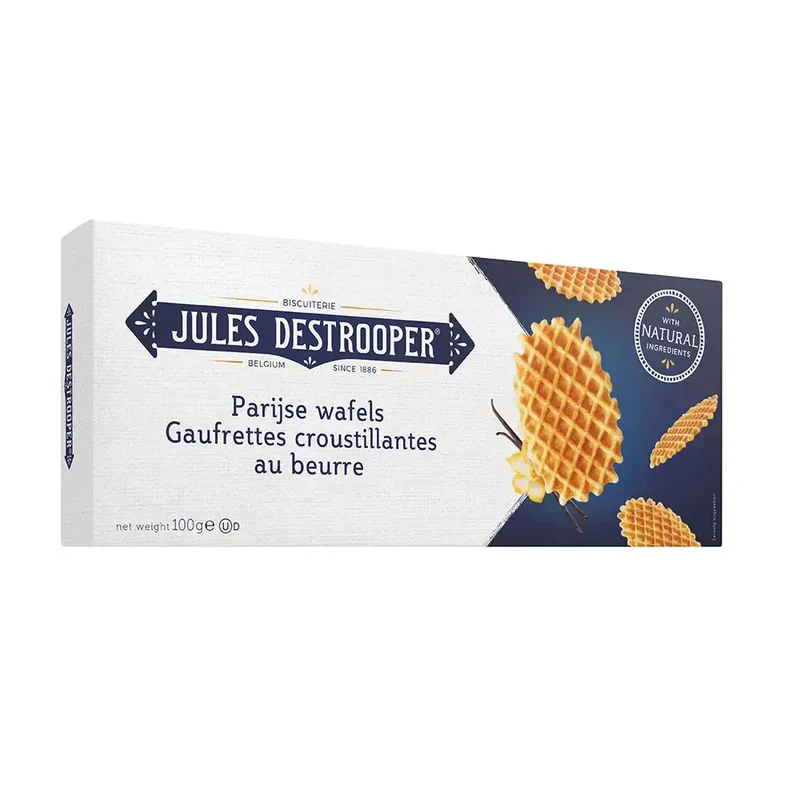 Jules Destrooper Parijse Wafels - krokante vanillewafels - 100g