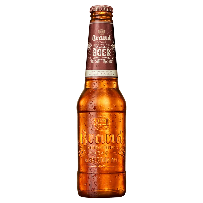 Brand Dubbelbock bier fles