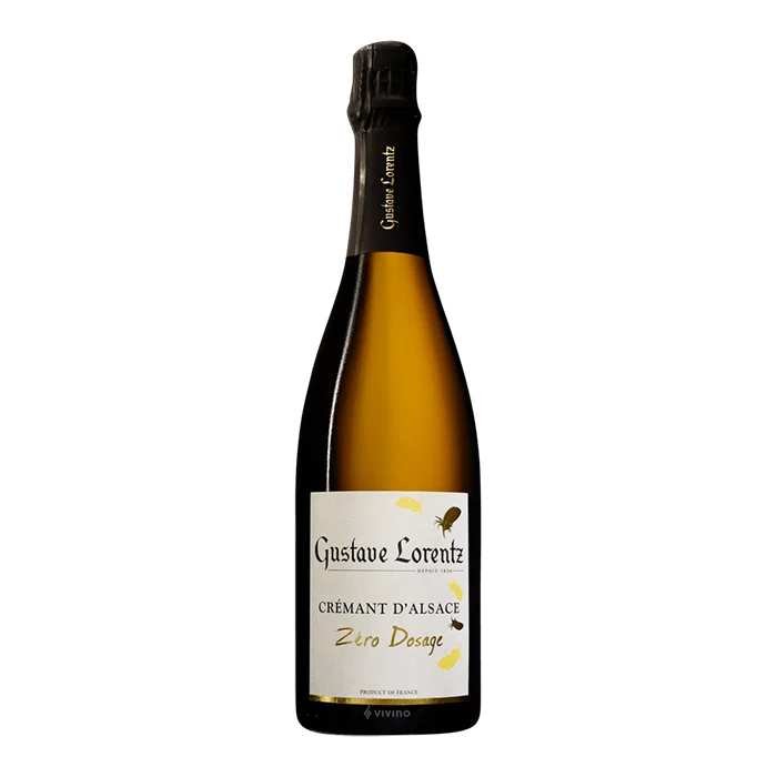 Gustave Lorentz Crémant d'Alsace Zéro Dosage Vintage 2021 – Biologische Crémant met Pure Frisheid en Elegante Fijne Mousse