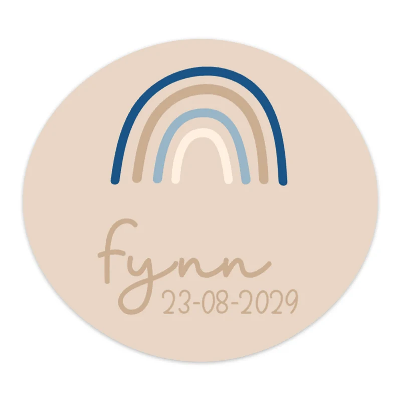 Stickers 6 stuks (64x57mm) - Geboorte jongens