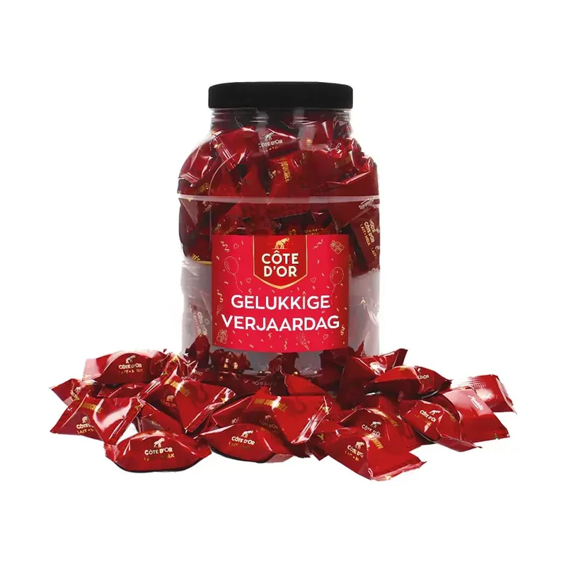 Côte d'Or Mini Bouchée "Gelukkige Verjaardag!" - verjaardagscadeau - 1000g