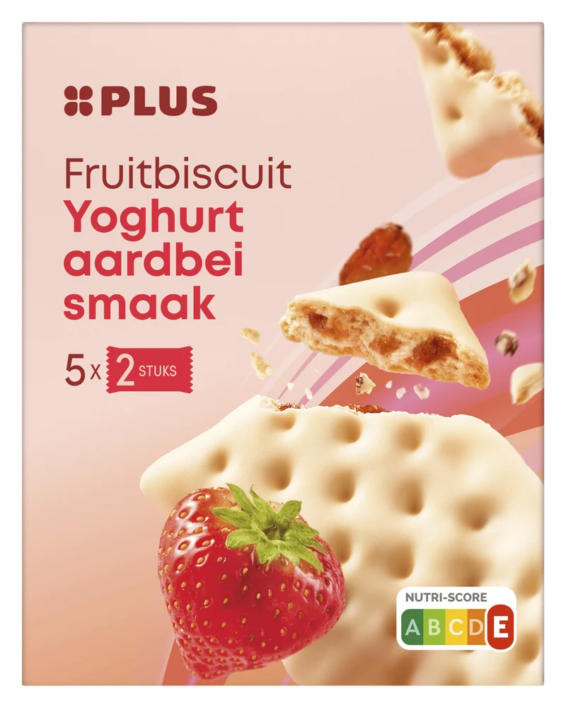 Fruitbiscuit yoghurt aardbei