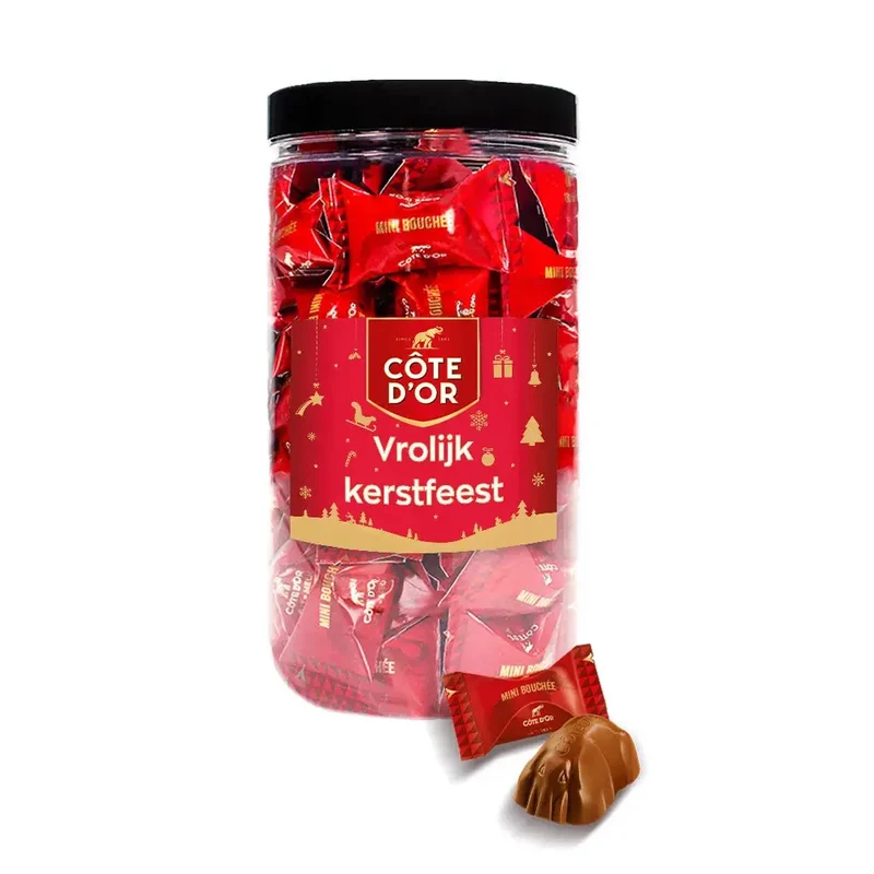 Côte d'Or Mini Bouchée "Vrolijk Kerstfeest" - chocolade kerstcadeau - 500g