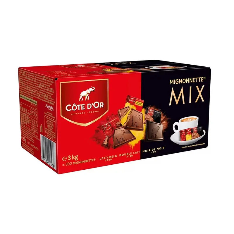 Côte d’Or Mignonnette horecamix Maxi Pack - melk, Double Lait & Noir de Noir - 300 stuks - 3kg