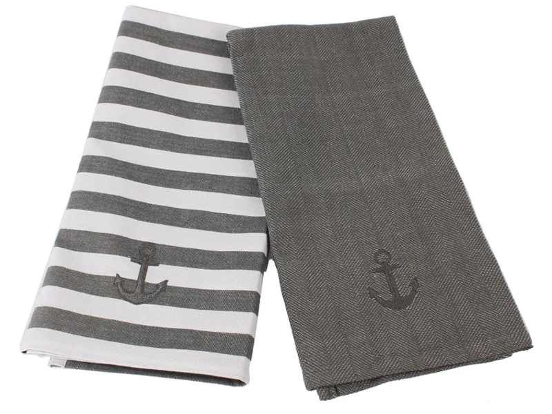 Keukendoeken anker blauw set van 2