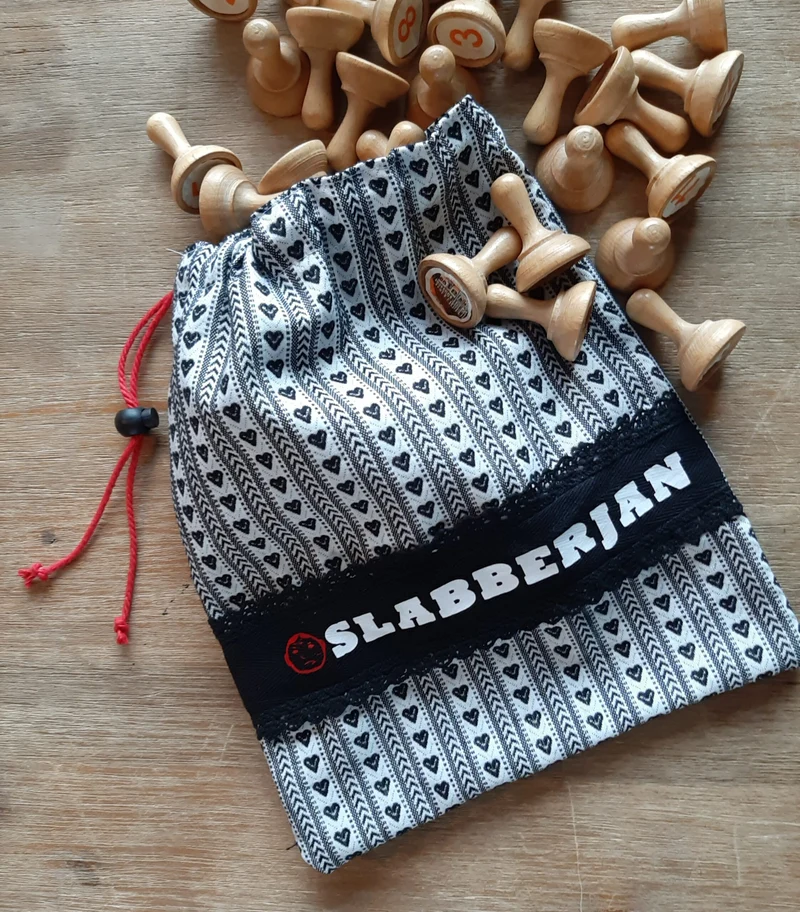 Zeeuws schortenbont zak voor Slabberjan (zwarte band)