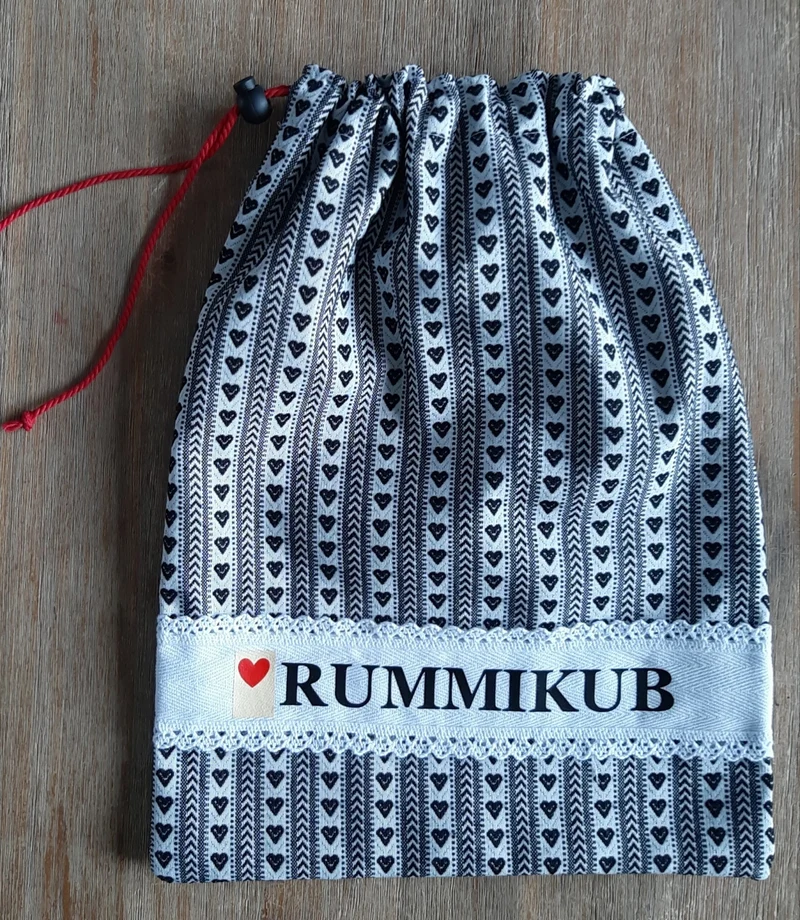 Rummikub zak Zeeuws schortenbont met witte band
