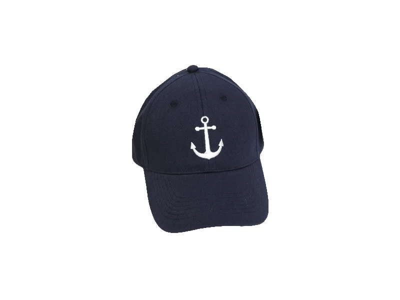 Pet navy blauw met wit anker