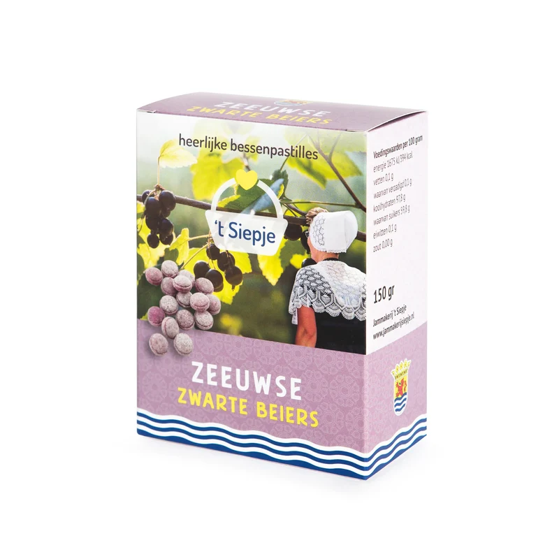 Snoepdoosje zwarte beiers (bessen) (150 gram)