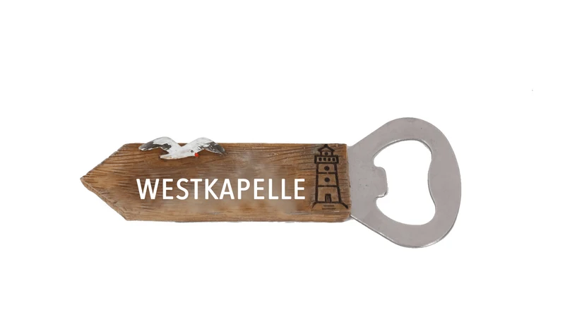 Strandpaal magneet/opener Westkapelle