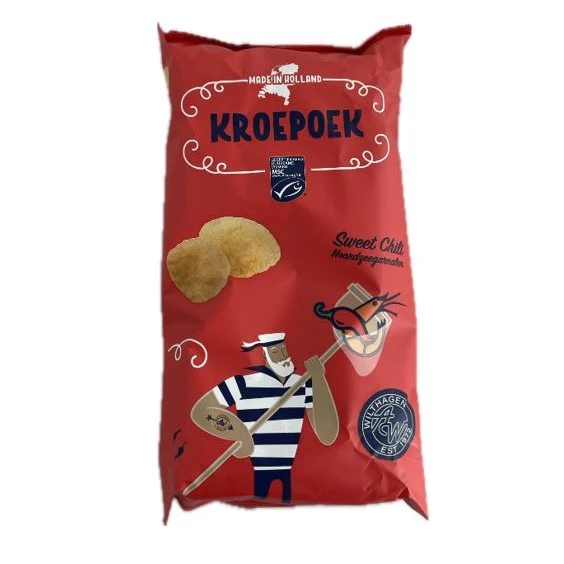 Zeeuwse kroepoek noordzeegarnalen Sweet chili