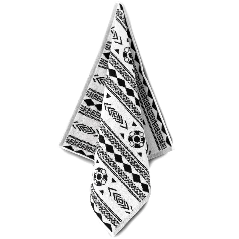 Hand en keukendoek Zeeuws schortenbont zwart/wit