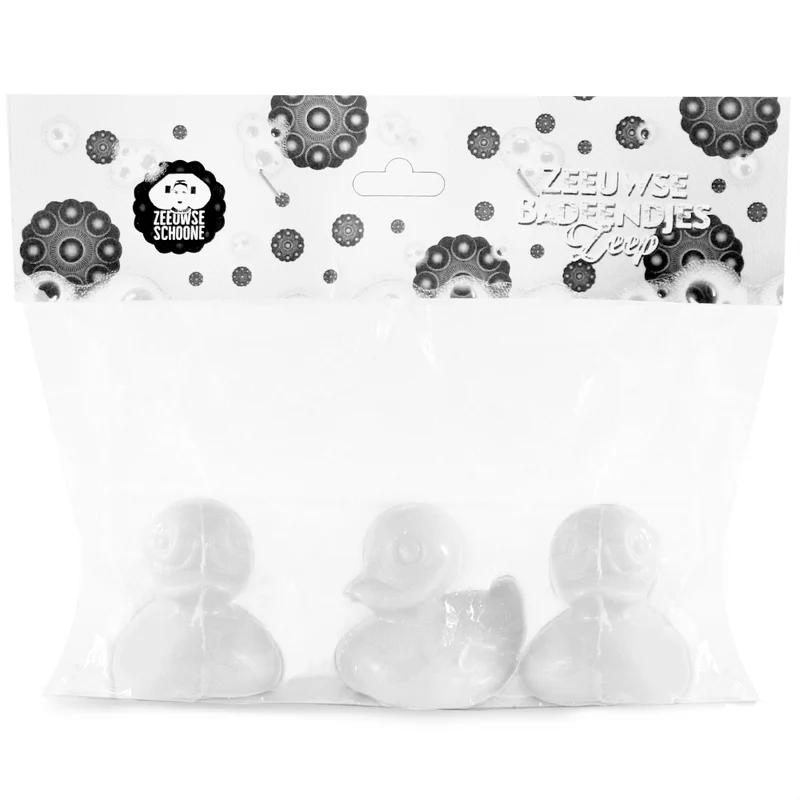 Gastenzeep badeendjes wit (3 stuks)