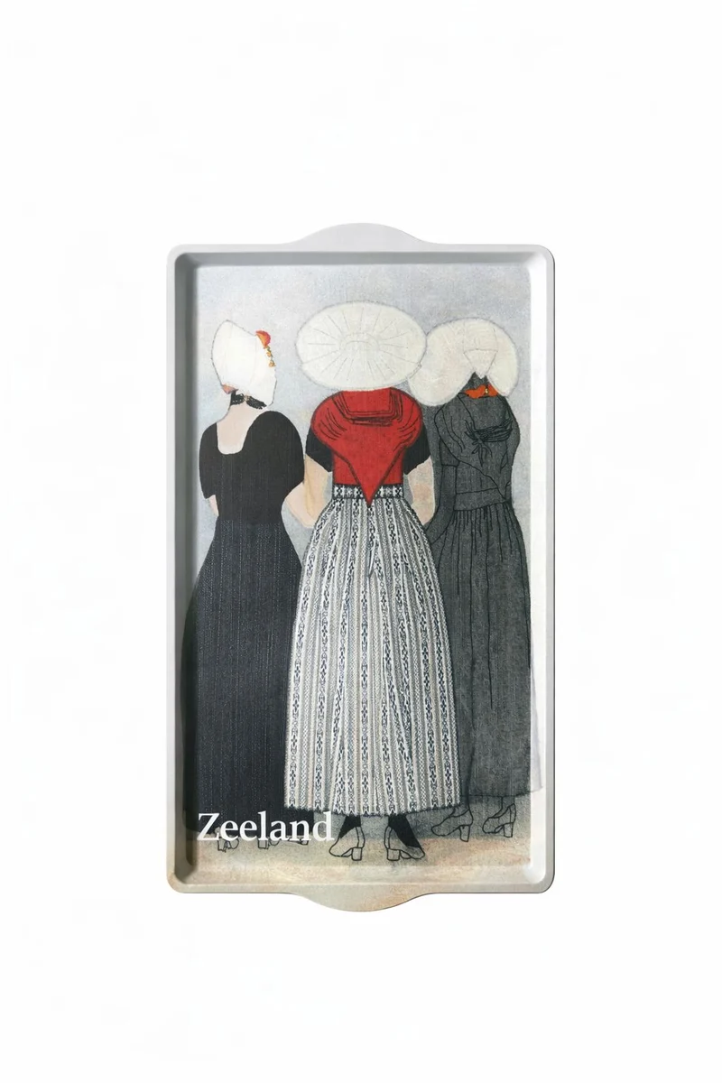 Dienblad middel 27x18 cm Zeeuwse boerinnen