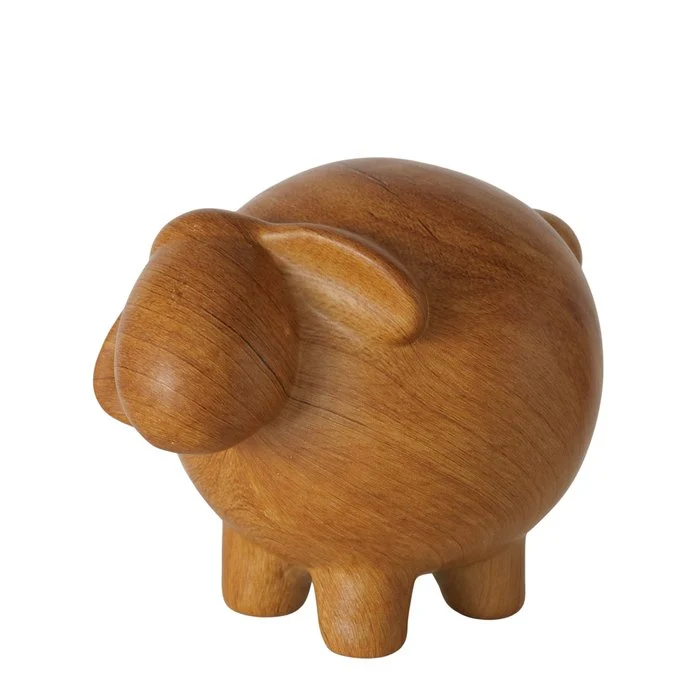 Beeldje hout schaap Wilhelmy