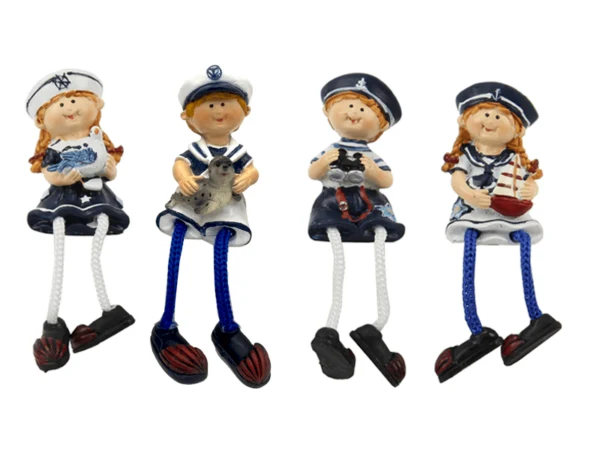 Zeekinderen met touwbenen 5x4x13 cm - 4 variaties