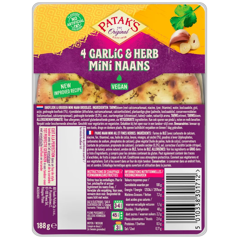 Patak's Mini naan knoflook en kruiden