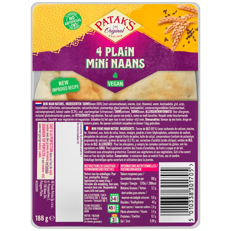 Patak's Mini naan naturel