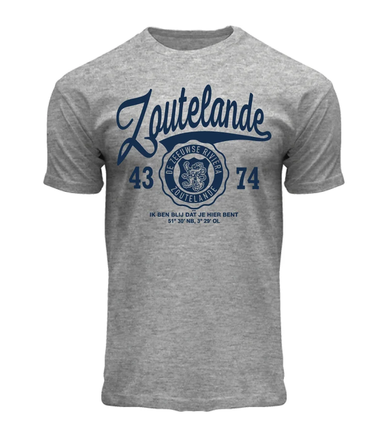 Shirt Zoutelande grijs/blauw