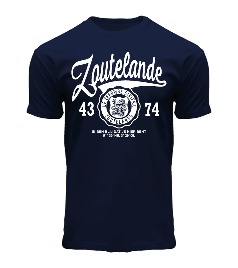 Shirt Zoutelande blauw/wit