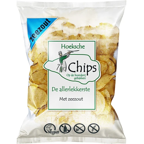 Hoeksche chips Zeezout 75 gram (doos 18 zakjes)