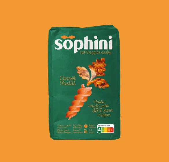 Zeeuwse groentepasta Sophini - Wortel Fusili 250 gram