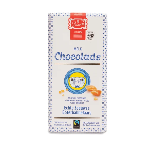 Melk chocoladereep met stukjes Babbelaar