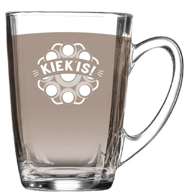 Theeglas 33 cl hoog ''kiek is'' met Zeeuwse knop