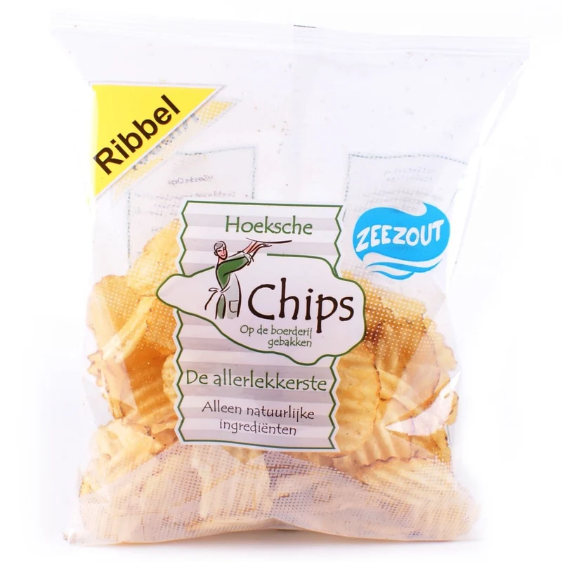 Hoeksche chips zeezout ribbel (150 gram)