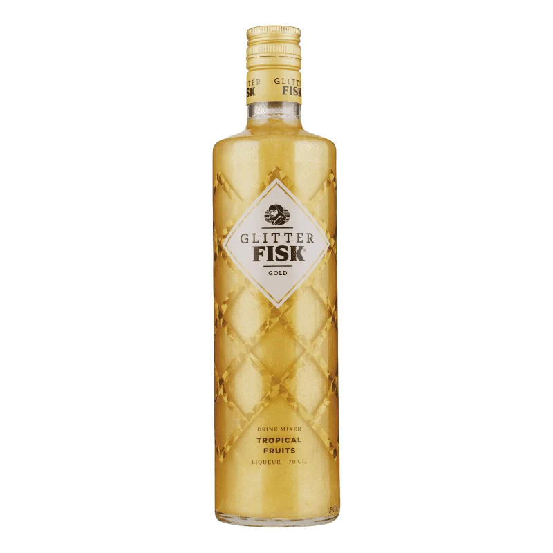 Fisk Glitter Gold