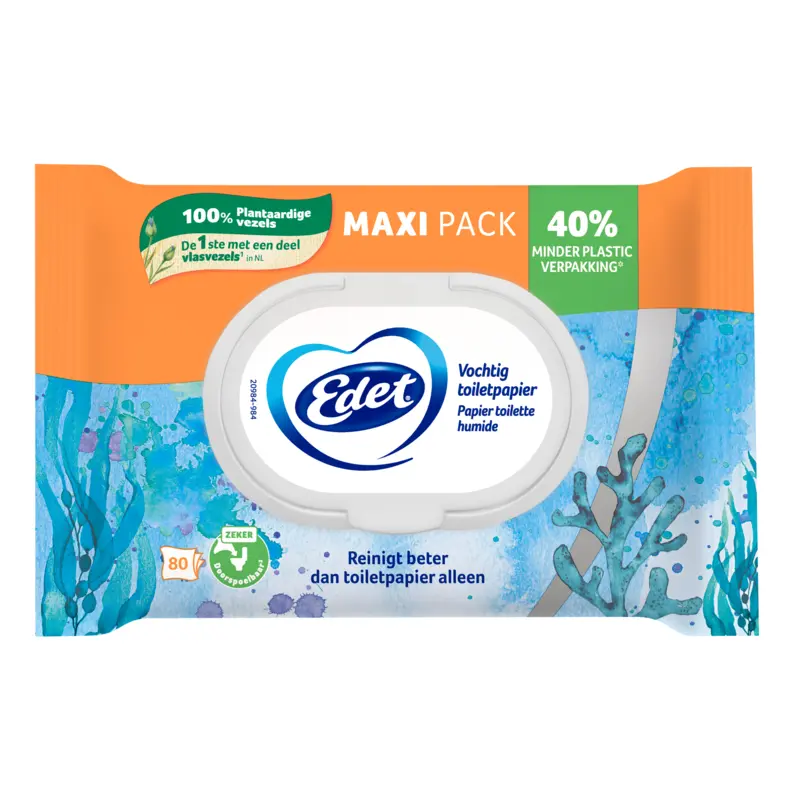 Edet Vochtig toiletpapier maxi pack